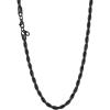 U7 Twisted Rope Chain, Figaro Chain, Men Stainless Steel Necklace and Bracelet Set, 3mm 5mm 6mm 9mm Black Gold Silver Chains Necklaces for Men Women 16″-30″(d. 3mm Black)
