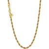 U7 Twisted Rope Chain, Figaro Chain, Men Stainless Steel Necklace and Bracelet Set, 3mm 5mm 6mm 9mm Black Gold Silver Chains Necklaces for Men Women 16″-30″(d. 3mm Gold)