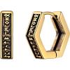 U7 Viking Hoop Earring for Men Stainless Steel/Black/Gold Huggie Hoops Earrings, Norse Viking Runes Hoop/Hexagon/Triangle Punk Jewelry Hypoallergenic Gift for Men Women(02.Gold-Hexagon)