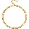03. Gold plated-5mm figaro chain