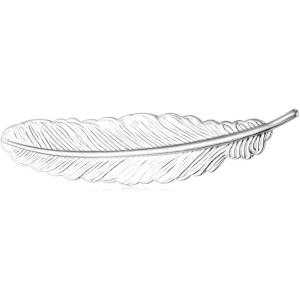 U7 Brooches Jewelry for Women Men, Stainless Steel 18K Gold Plated Classic Feather/Flower/Tree of Life/Custom Photo/Breast Cancer Awareness Pink Ribbion Brooches and Pins for Wedding Dress or Party(Feather/silver)