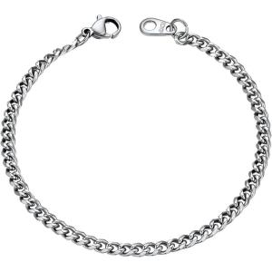 U7 Link Bracelets for Men, Cuban Link/Rope/Watch Band Solid Bracelet, Silver Black Gold Color Wrist Bracelet 3/6/9/12/15mm Width, 6.5/7.5/8.3 Inch Length, Hand Chain Jewelry for Mens Women(c. Cuban 3.5mm-Silver)