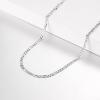 U7 14 Inch Choker Necklace Solid Sterling Silver 3mm Figaro Chain for Women