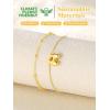 U7 14K Gold Initial Ankle Bracelets for Women Waterproof,Layered Gold Letter Anklets No Tainish,Summer Beach Foot Jewelry(Z)