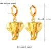 U7 African Jewelry Women 18K Gold Plated Elephant Drop Earrings