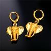 U7 African Jewelry Women 18K Gold Plated Elephant Drop Earrings