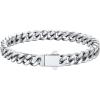 U7 Cuban Link Bracelets for Men Stainless Steel Wrist Bracelet Silver Black Gold Cuban Hand Chain Bracelet for Mens Women, 5/7/9/12mm Width, 7.5/8.3/9 Inch Length Classic Jewelry with Box Packed(8.3 Inches)