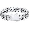 U7 Cuban Link Bracelets for Men Stainless Steel Wrist Bracelet Silver Black Gold Cuban Hand Chain Bracelet for Mens Women, 5/7/9/12mm Width, 7.5/8.3/9 Inch Length Classic Jewelry with Box Packed(8.3 Inches)