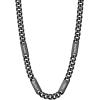 U7 Cuban Link Chain Custom Name Necklace for Men, Stainless Steel/Black/Gold Plated Men Necklaces with 1-6 Names Engraved, 5/7 mm Width, 18/20/22/24 Inches Length, Thick Hip Hop Family Chains Jewelry(b. 7mm Black)