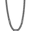 U7 Cuban Link Chain Custom Name Necklace for Men, Stainless Steel/Black/Gold Plated Men Necklaces with 1-6 Names Engraved, 5/7 mm Width, 18/20/22/24 Inches Length, Thick Hip Hop Family Chains Jewelry(b. 5mm Black)
