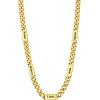 U7 Cuban Link Chain Custom Name Necklace for Men, Stainless Steel/Black/Gold Plated Men Necklaces with 1-6 Names Engraved, 5/7 mm Width, 18/20/22/24 Inches Length, Thick Hip Hop Family Chains Jewelry(c. 5mm Gold)