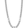 U7 Cuban Link Chain Custom Name Necklace for Men, Stainless Steel/Black/Gold Plated Men Necklaces with 1-6 Names Engraved, 5/7 mm Width, 18/20/22/24 Inches Length, Thick Hip Hop Family Chains Jewelry(a. 5mm Steel)