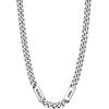 U7 Cuban Link Chain Custom Name Necklace for Men, Stainless Steel/Black/Gold Plated Men Necklaces with 1-6 Names Engraved, 5/7 mm Width, 18/20/22/24 Inches Length, Thick Hip Hop Family Chains Jewelry(a. 7mm Steel)