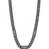 U7 Cuban Link Chain Custom Name Necklace for Men, Stainless Steel/Black/Gold Plated Men Necklaces with 1-6 Names Engraved, 5/7 mm Width, 18/20/22/24 Inches Length, Thick Hip Hop Family Chains Jewelry(b. 7mm Black)