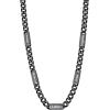 U7 Cuban Link Chain Custom Name Necklace for Men, Stainless Steel/Black/Gold Plated Men Necklaces with 1-6 Names Engraved, 5/7 mm Width, 18/20/22/24 Inches Length, Thick Hip Hop Family Chains Jewelry(b. 5mm Black)