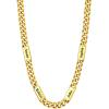 U7 Cuban Link Chain Custom Name Necklace for Men, Stainless Steel/Black/Gold Plated Men Necklaces with 1-6 Names Engraved, 5/7 mm Width, 18/20/22/24 Inches Length, Thick Hip Hop Family Chains Jewelry(c. 7mm Gold)