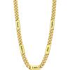 U7 Cuban Link Chain Custom Name Necklace for Men, Stainless Steel/Black/Gold Plated Men Necklaces with 1-6 Names Engraved, 5/7 mm Width, 18/20/22/24 Inches Length, Thick Hip Hop Family Chains Jewelry(c. 7mm Gold)