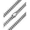 U7 Cuban Link Chain Necklace for Men, Stainless Steel/Black/Gold Mens Necklaces, Chunky Curb Chain Necklace in 6/9/12mm Width 18-30 Inches, Thick Choker Jewelry with Box Packed(a. 6mm Steel)