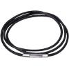 U7 Leather Necklace Cord with Customizable Stainless Steel/Black Clasp, Waterproof Black/Brown Woven Wax Rope Chain for Men Women 1.5/2/3mm, Length 16″-30″(a. 2MM Wide-Black)