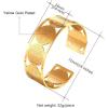 U7 Men Women Bangle Stainless Steel Gold Plated Cross St Benedict Medal Cuff Bracelet