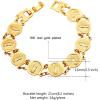 U7 Men Women Virgin Mary Jewelry Catholic Gift 18K Gold Plated Miraculous Medal Link Bracelet