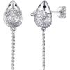 925 Silver Cute Pig/Panda Bear/Dog/Cat Earrings Stud Solid Sterling Jewelry ” Kiss me Hug Me” 3D Kitten Earring(03.Mouse Silver)
