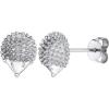 925 Silver Cute Pig/Panda Bear/Dog/Cat Earrings Stud Solid Sterling Jewelry ” Kiss me Hug Me” 3D Kitten Earring(07.Hedgehog)