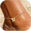 SILVERCUTE Silver Anklets for Women Cute Butterfly Jewelry 925 Sterling Silver Anklets Waterproof Summer Beach Foot Bracelet January to December Birthstone Anklet 22-27cm(11.November (Citrine))