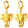 U7 African Jewelry Women 18K Gold Plated Elephant Drop Earrings