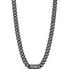 U7 Cuban Link Chain Custom Name Necklace for Men, Stainless Steel/Black/Gold Plated Men Necklaces with 1-6 Names Engraved, 5/7 mm Width, 18/20/22/24 Inches Length, Thick Hip Hop Family Chains Jewelry(b. 7mm Black)