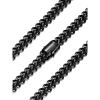 U7 Cuban Link Chain Necklace for Men, Stainless Steel/Black/Gold Mens Necklaces, Chunky Curb Chain Necklace in 6/9/12mm Width 18-30 Inches, Thick Choker Jewelry with Box Packed(b. 6mm Black)
