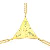 U7 Custom BFF Necklaces for Women,18K Gold Plated Friendship/Family Jewelry Personalized Name Puzzle Pieces Pendant Necklace(3 Set-Gold)
