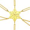 U7 Custom BFF Necklaces for Women,18K Gold Plated Friendship/Family Jewelry Personalized Name Puzzle Pieces Pendant Necklace(6 Set-Gold)