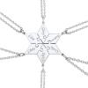 U7 Custom BFF Necklaces for Women,18K Gold Plated Friendship/Family Jewelry Personalized Name Puzzle Pieces Pendant Necklace(6 Set-Steel)