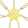 U7 Custom BFF Necklaces for Women,18K Gold Plated Friendship/Family Jewelry Personalized Name Puzzle Pieces Pendant Necklace(7 Set-Gold)