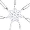 U7 Custom BFF Necklaces for Women,18K Gold Plated Friendship/Family Jewelry Personalized Name Puzzle Pieces Pendant Necklace(7 Set-Steel)