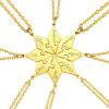 U7 Custom BFF Necklaces for Women,18K Gold Plated Friendship/Family Jewelry Personalized Name Puzzle Pieces Pendant Necklace(8 Set-Gold)