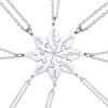 U7 Custom BFF Necklaces for Women,18K Gold Plated Friendship/Family Jewelry Personalized Name Puzzle Pieces Pendant Necklace(8 Set-Steel)