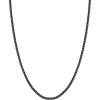 U7 Flat Box Chain Necklace for Men, Silver/Black/Gold Plated Stainless Steel Cuban Link Chain Necklaces for Mens Womens, 2/4/6/8mm Width, 14-30 Inches Length, Durable Hip Hop Jewelry with Box Packed(b. 2mm width – Black)