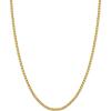 U7 Flat Box Chain Necklace for Men, Silver/Black/Gold Plated Stainless Steel Cuban Link Chain Necklaces for Mens Womens, 2/4/6/8mm Width, 14-30 Inches Length, Durable Hip Hop Jewelry with Box Packed(c. 2mm width – Gold)