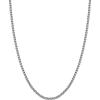 U7 Flat Box Chain Necklace for Men, Silver/Black/Gold Plated Stainless Steel Cuban Link Chain Necklaces for Mens Womens, 2/4/6/8mm Width, 14-30 Inches Length, Durable Hip Hop Jewelry with Box Packed(a. 2mm width – Steel)
