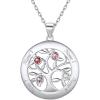 Sterling Silver-Round(4 Names&Birthstone)