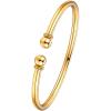 C.Simple Cuff-Gold Plated Sterling Silver