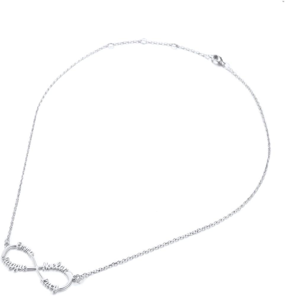 imageU7 MotherGrandma Necklace with 15 Names ampamp Simulated Birthstones Personalized Family Pendant 925 Sterling Silver or 18K Gold Plated Birthday Jewelry Gift for Women Girls Lover