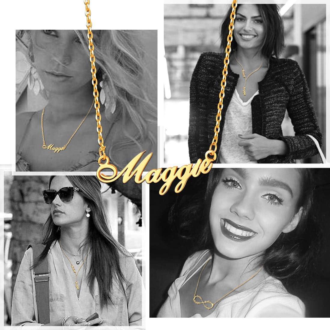 imageU7 MotherGrandma Necklace with 15 Names ampamp Simulated Birthstones Personalized Family Pendant 925 Sterling Silver or 18K Gold Plated Birthday Jewelry Gift for Women Girls Lover