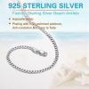 U7 Diamond Cut Cuban Link Chain Anklets Sterling Silver Ankle Bracelets for Women, 3mm Wide, 22-27cm Long