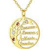 Round Tree of Life&Birthstone/Gold