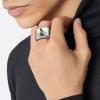 U7 Custom Picture & Text Engraved Ring Stainless Steel 18K Gold Plated Wedding Engagement Heart/Round/Shield/Square Signet Rings Personalized Memory Photo Inside, Gift for Men Women(A4-Square Celtic Knot-Stainless Steel)