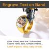 U7 Custom Picture & Text Engraved Ring Stainless Steel 18K Gold Plated Wedding Engagement Heart/Round/Shield/Square Signet Rings Personalized Memory Photo Inside, Gift for Men Women(B1-Round-Gold)