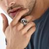 U7 Custom Picture & Text Engraved Ring Stainless Steel 18K Gold Plated Wedding Engagement Heart/Round/Shield/Square Signet Rings Personalized Memory Photo Inside, Gift for Men Women(B2-Round Celtic Knot-Stainless Steel)
